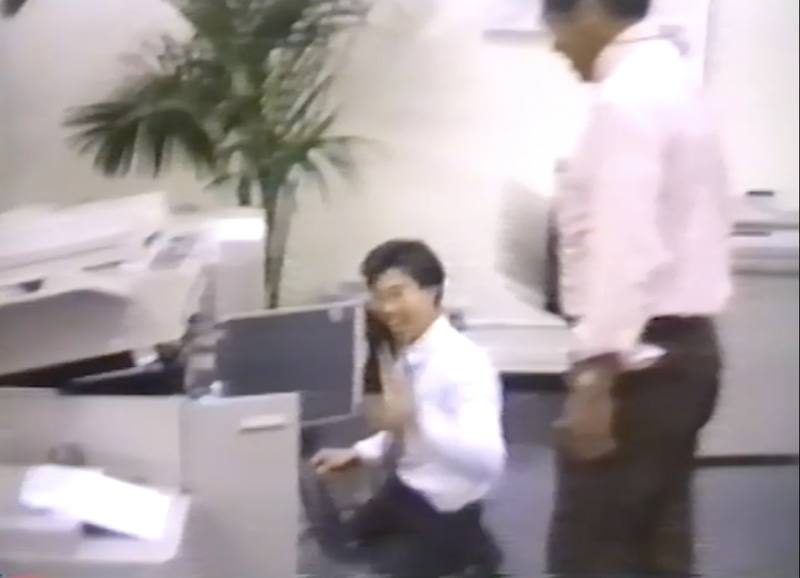 Paul working on a copier in the early days